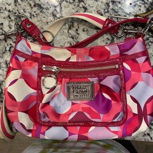 Coach shoulder bag with crossbody strap